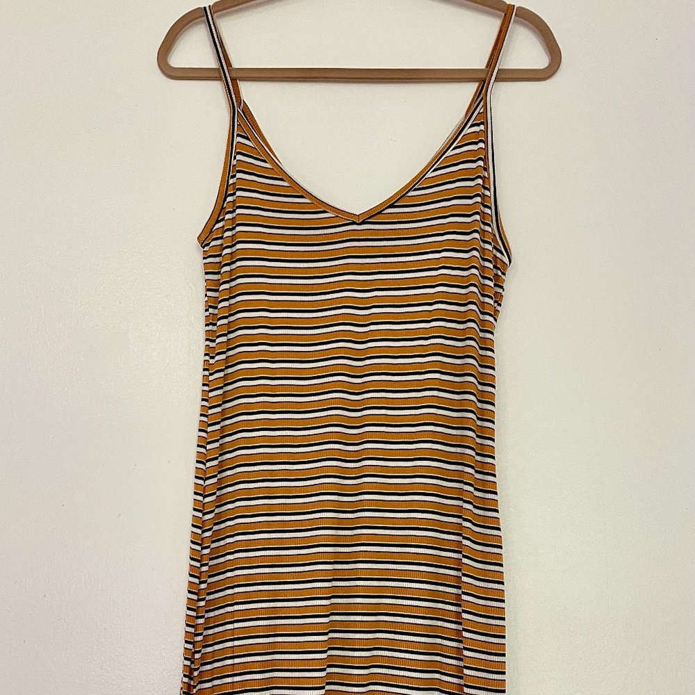 Forever 21 - Mustard Yellow Striped Bodycon Dress